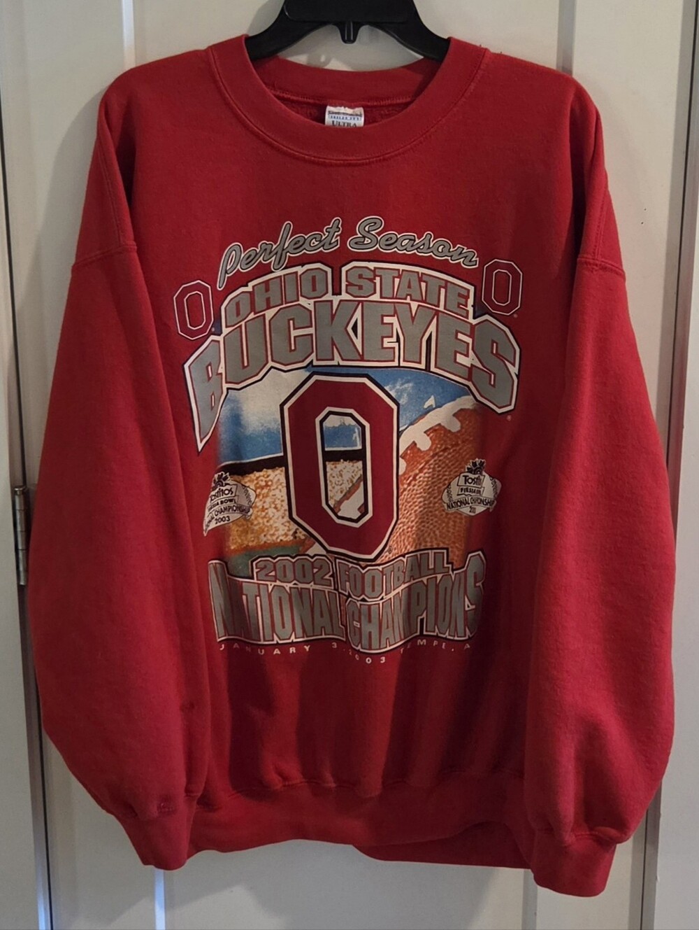Vintage Ohio State Buckeyes 2002 Perfect Season Crewneck Sweatshirt - Size XL